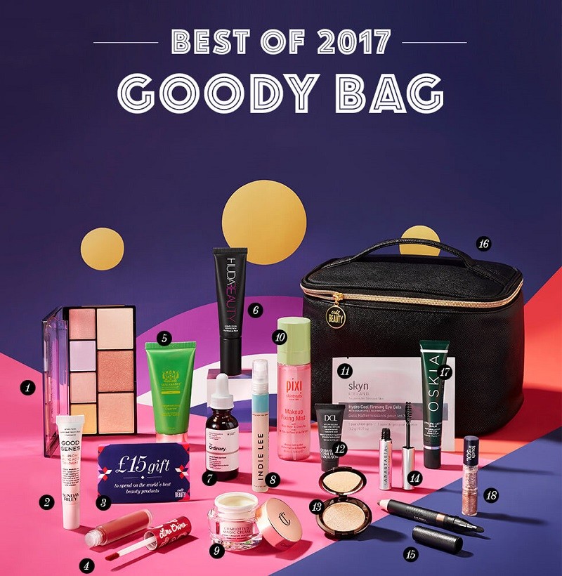 Cult Beauty Best Of 2017 Goody Bag