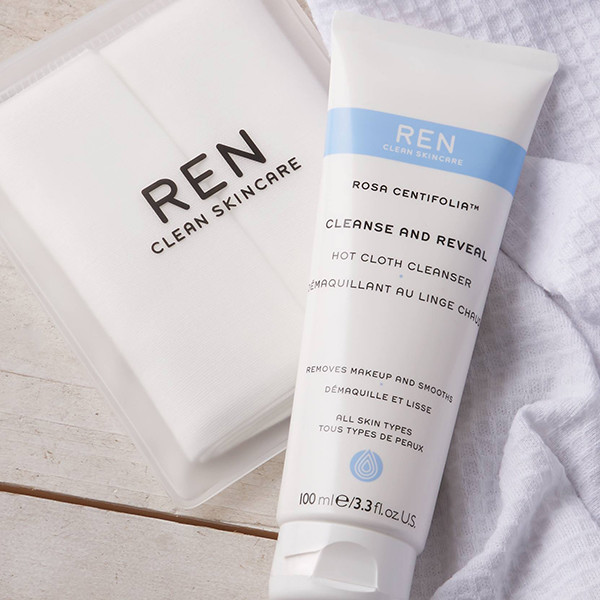 Ren Rosa Centifolia Cleanse and Reveal Hot Cloth Cleanser