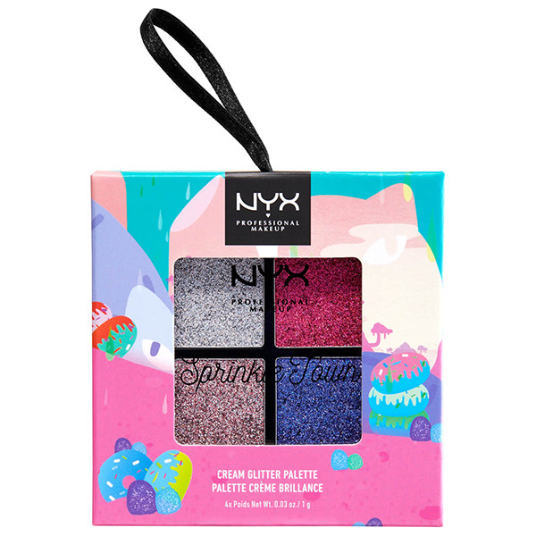 NYX Professional Makeup Sprinkle Town Cream Glitter Palette Pastels 