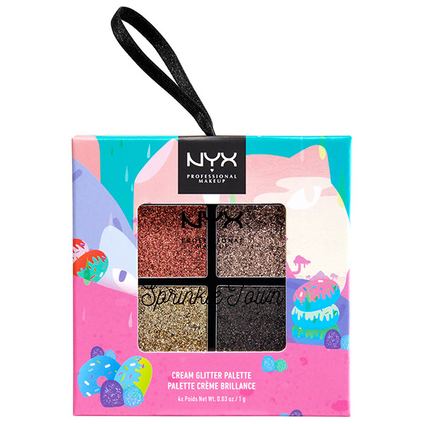 NYX Professional Makeup Sprinkle Town Cream Glitter Palette Metallics 