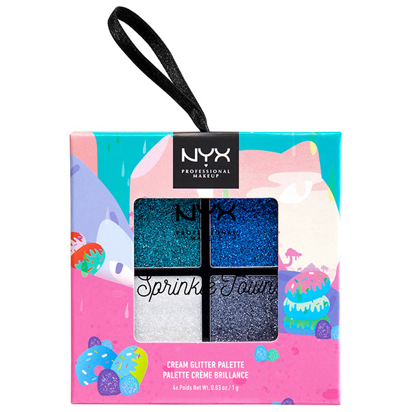 NYX Professional Makeup Sprinkle Town Cream Glitter Palette Cool
