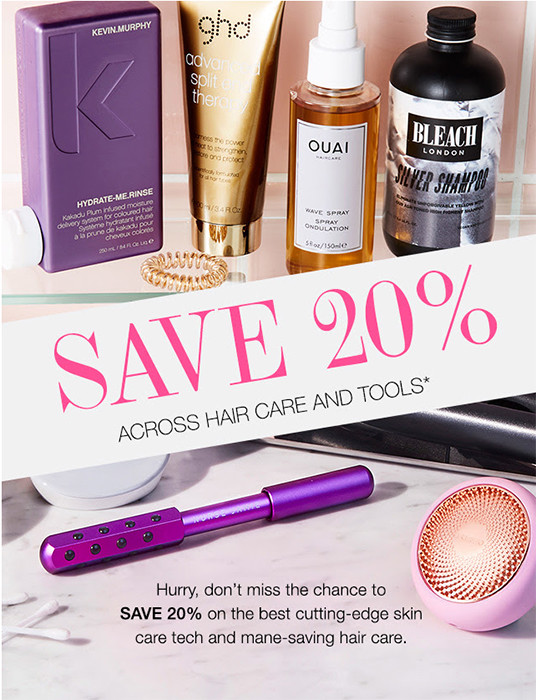 Скидка 20% на средства для волос и девайсы на Cult Beauty