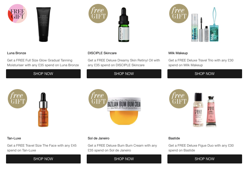Подарки на CultBeauty