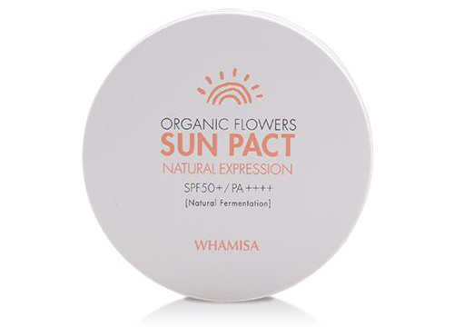 Whamisa Organic Flowers Sun Pact SPF50