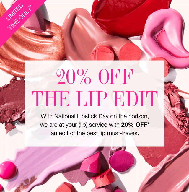 Скидка 20% на помады на CultBeauty