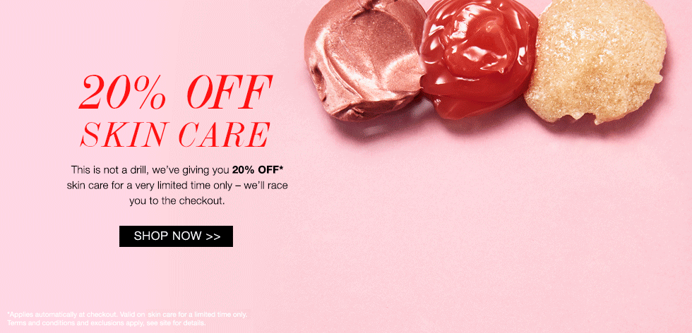 Скидка 20% на категорию Skin Care на Cult Beauty