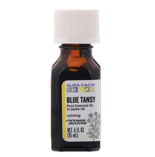 Aura Cacia Pure Essential Oil In Jojoba Oil Blue Tansy