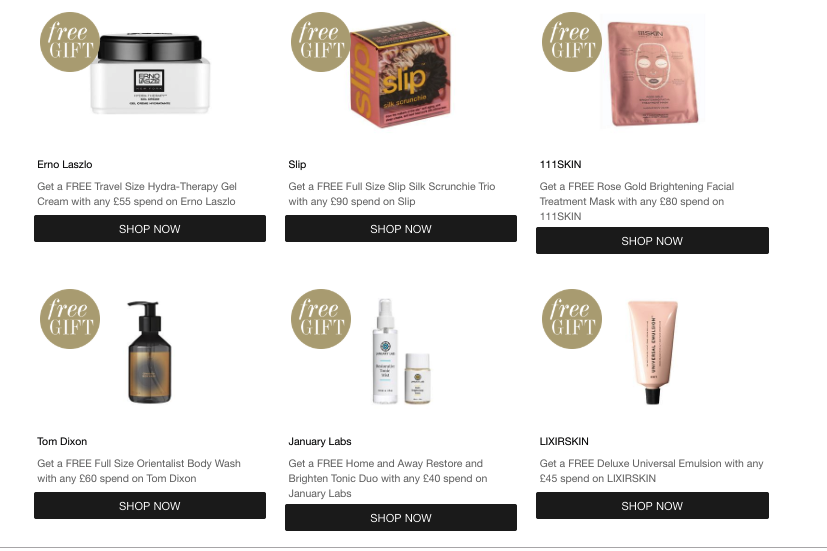 Подарки на CultBeauty