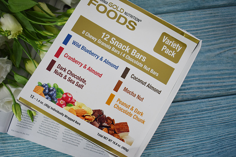 California Gold Nutrition Foods Variety Pack Snack Bars 12 Bars