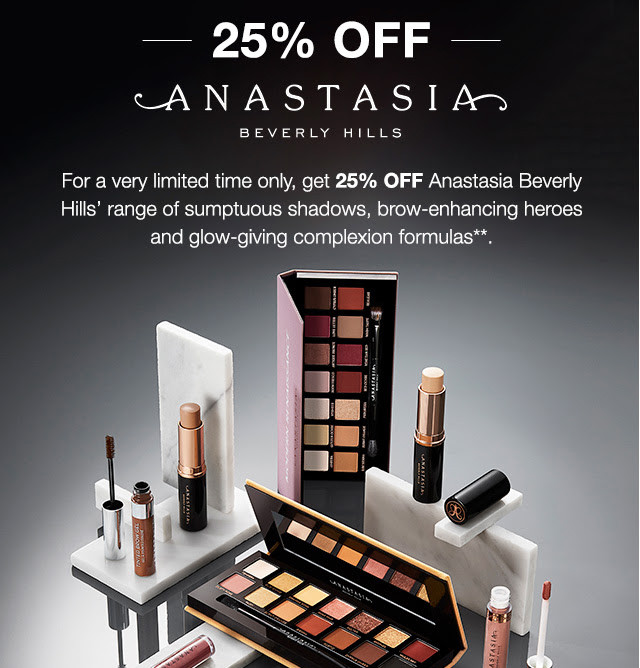 Скидка 25% на косметику Anastasia Beverly Hills на Cult Beauty
