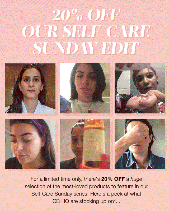 Скидка 20% на раздел Self Care Sunday на Cult Beauty