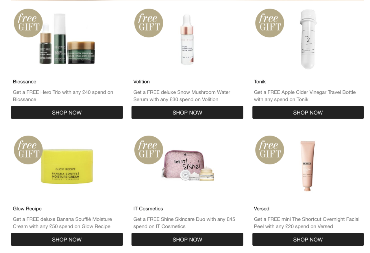 Подарки на CultBeauty