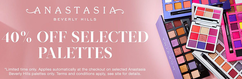 Скидка 40% на палетки Anastasia Beverly Hills