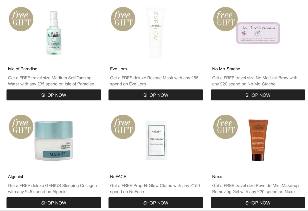 Подарки на Cult Beauty