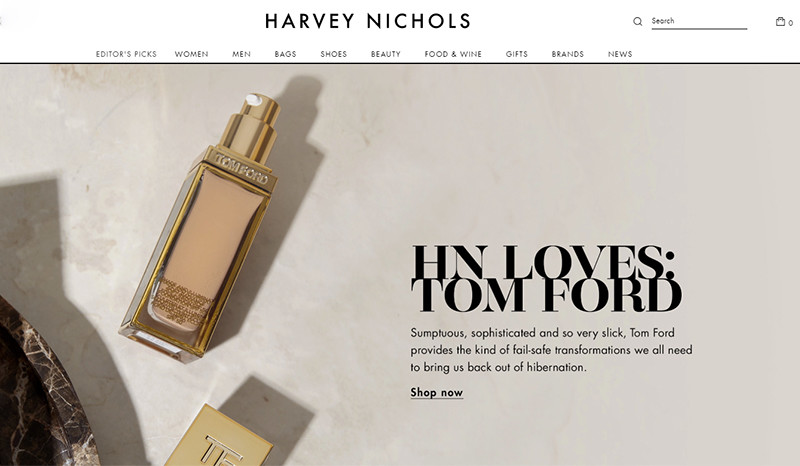 Скидка 35% и 10% на Harvey Nichols + скидка 22% на русской версии LookFantastic