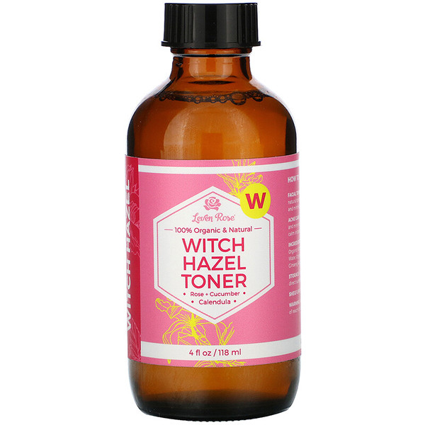 Leven Rose 100% Organic & Natural Witch Hazel Toner