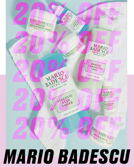 скидка 20% на Mario Badescu