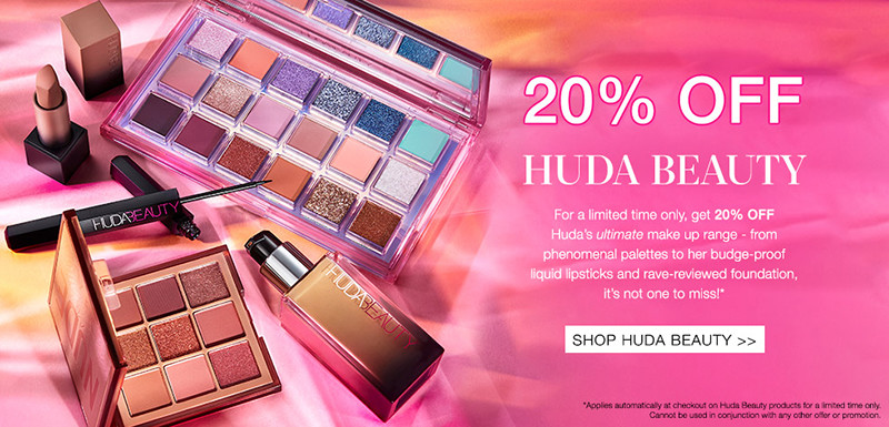 Скидка 20% на Huda Beauty и Wishful Скидка 20% на Huda Beauty и Wishful