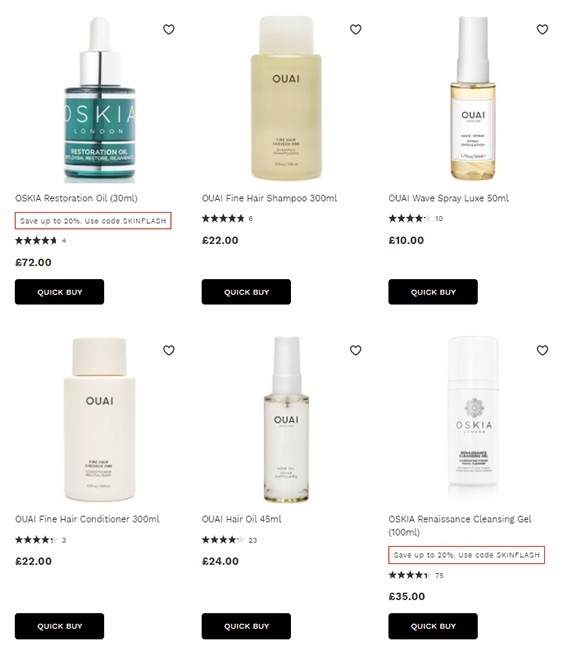 Скидка 30% на LookFantastic и 20% BeautyBay