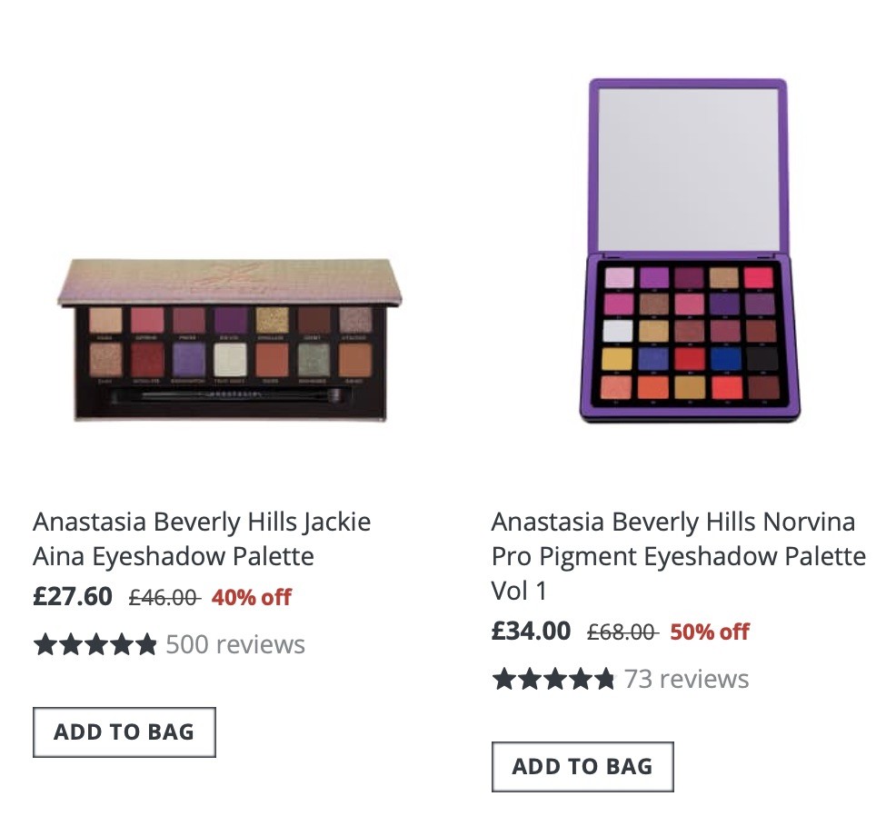 скидка на палетки Anastasia Beverly Hills скидка на палетки Anastasia Beverly Hills