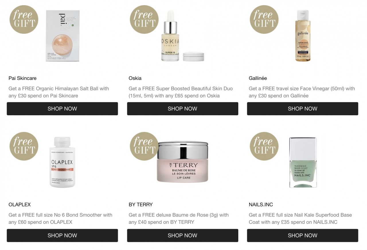 подарки на Cult Beauty