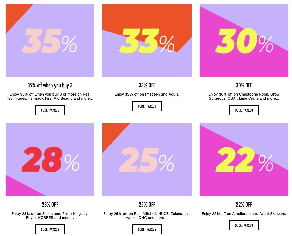 коды для LookFantastic, Hqhair, BeautyExpert и Mankind