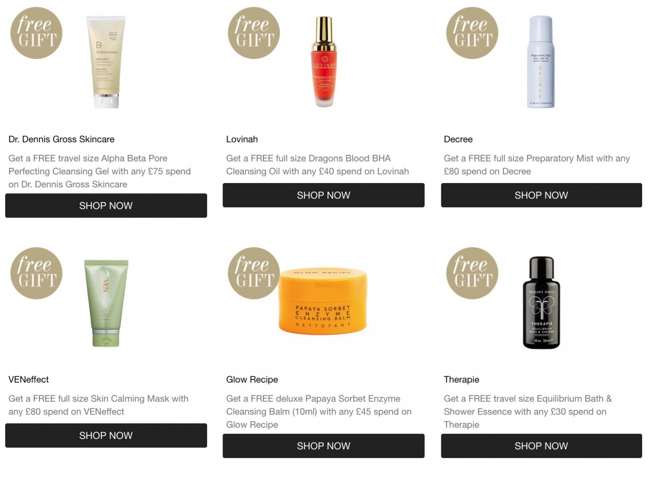 подарки на Cult Beauty