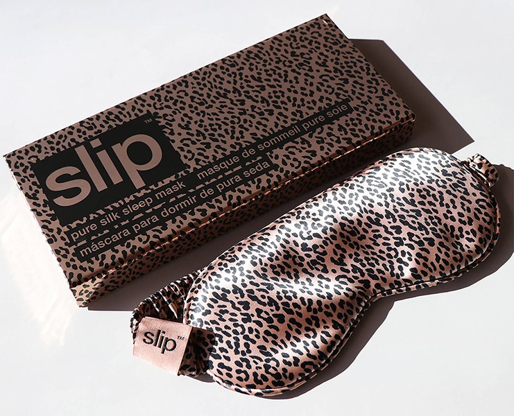Slip Limited Edition Silk Sleep Mask Rose Leopard