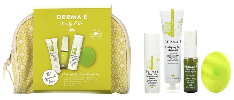 Derma E Purify & Go Clean Beauty Travel Kit 5 Piece Kit