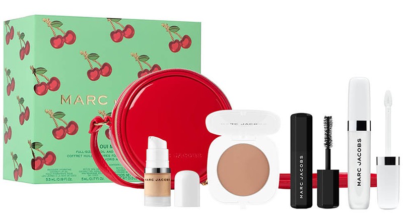 Marc Jacobs Beauty Oui Mon Cherry Full-Size Lip Oil And Mini Favourites Set With Bag