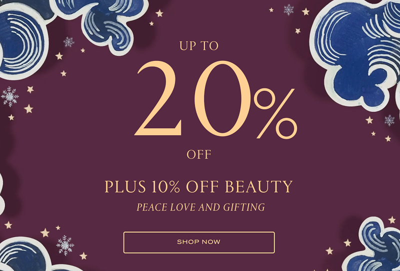 Скидка 20% на все и 10% на косметику на Liberty London