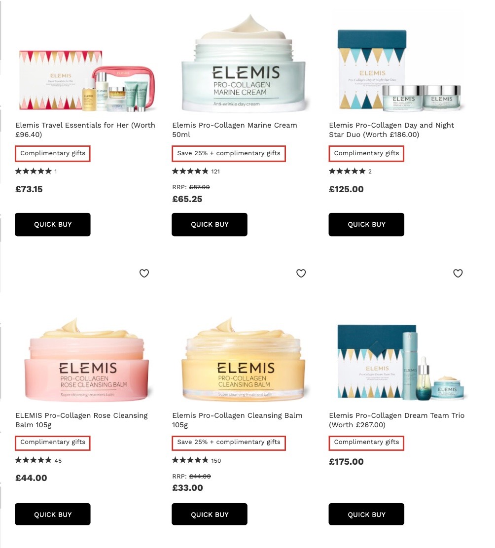 скидка 25% + подарки Elemis