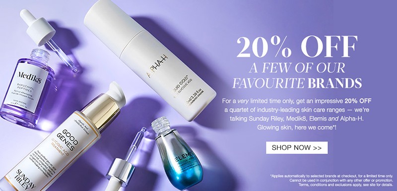 скидка 20% на Cult Beauty