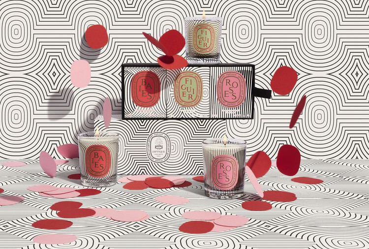 Diptyque Set of 3 Candles Dancing Ovals Limited Edition Diptyque Set of 3 Candles Dancing Ovals Limited Edition