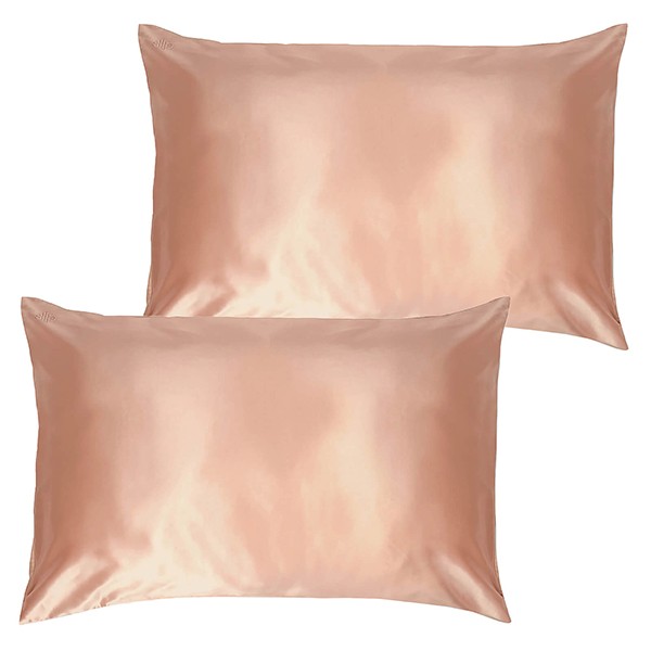 Slip Pure Silk Pillowcase Duo Queen Rose Gold (