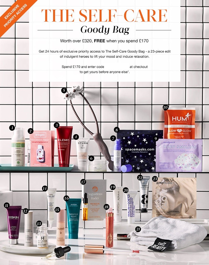 Cult Beauty The Self Care Goody Bag Spring 2021