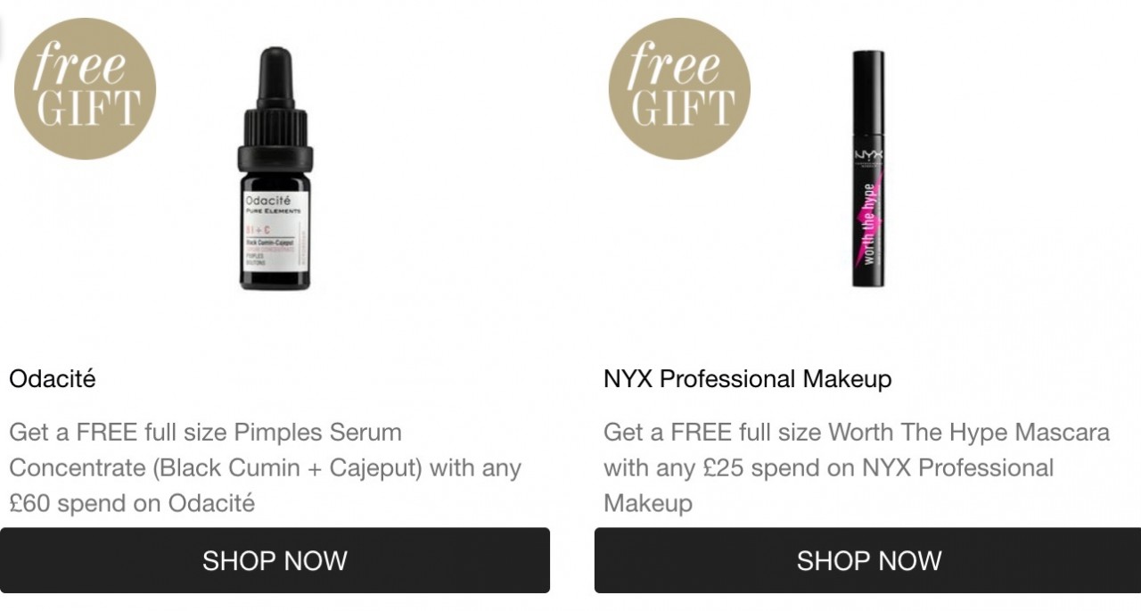 подарки на Cult Beauty