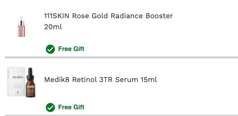 полноразмерные подарки Medik8 и 111Skin + скидки полноразмерные подарки Medik8 и 111Skin + скидки