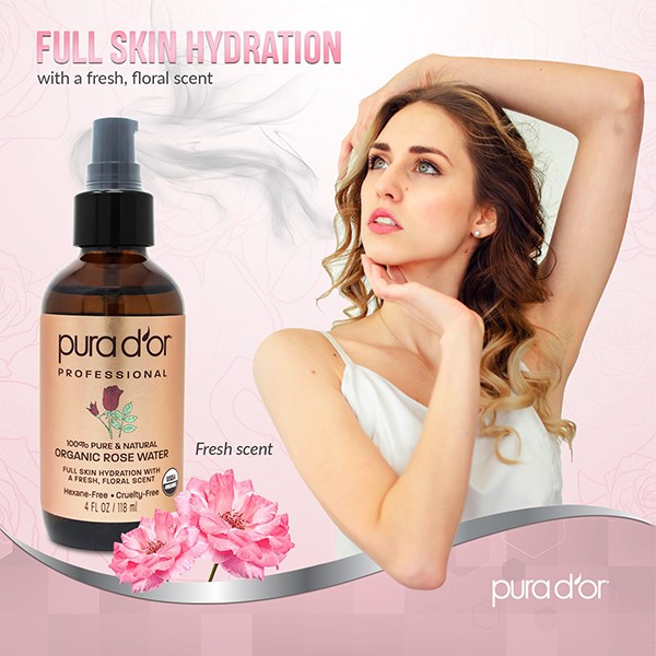 Pura D'or Professional Organic Rose Water