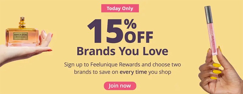 скидка 15% на Feelunique