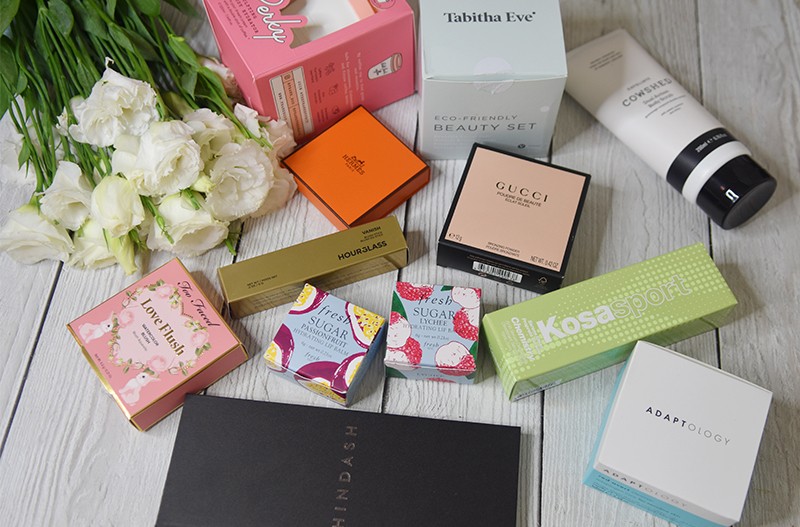 мои покупки от Adaptology, Too Faced, Cowshed, Hindash, Nudestix, Tabitha Eve, Illamasqua, Fresh, Frank Body, Kosas, Hourglass, Hermes и Gucci