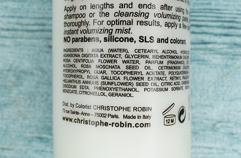 Christophe Robin Volume Conditioner With Rose Extracts