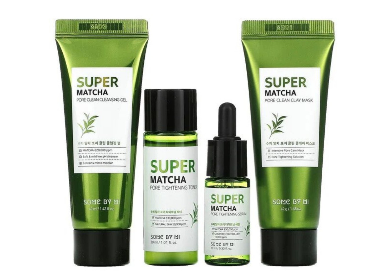 Some By Mi Super Matcha Pore Care Starter Kit Edition 4 Piece Set