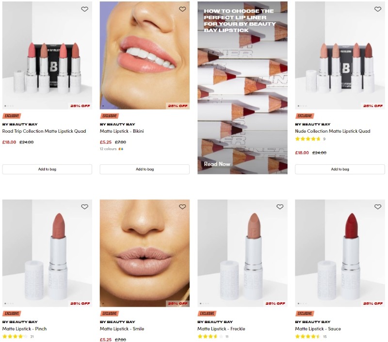 скидки до 30% на помады на BeautyBay скидки до 30% на помады на BeautyBay