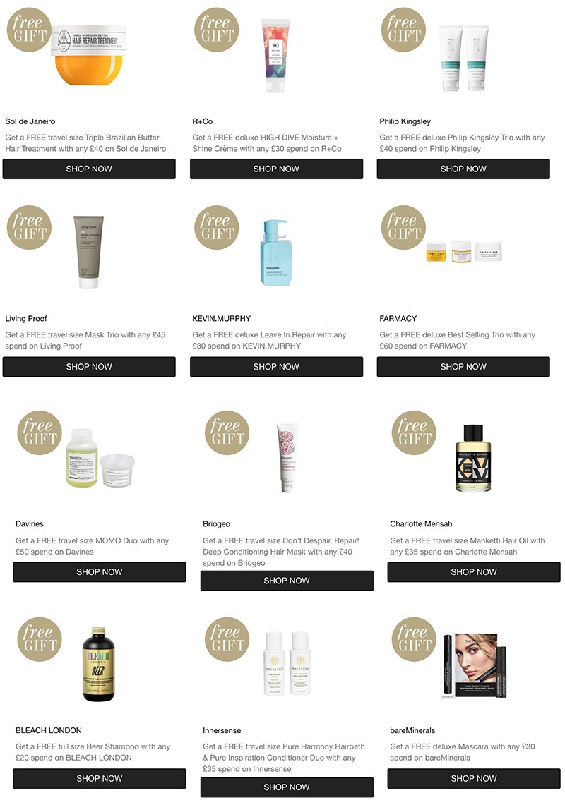 подарки на Cult Beauty