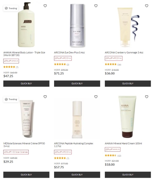 акции на SkinStore