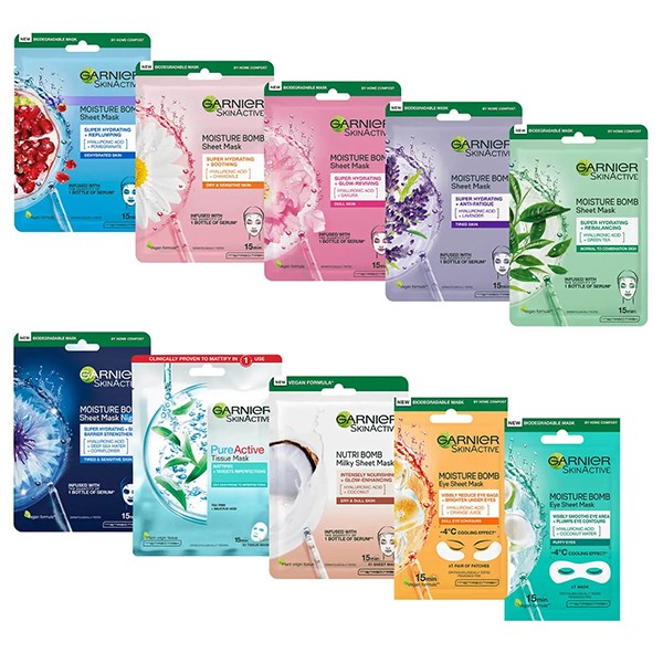 Garnier SkinActive Sheet Masks Party Garnier SkinActive Sheet Masks Party
