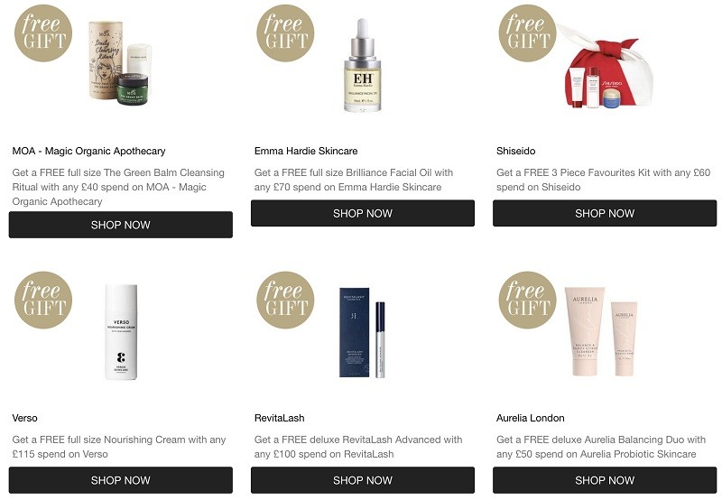 подарки на Cult Beauty