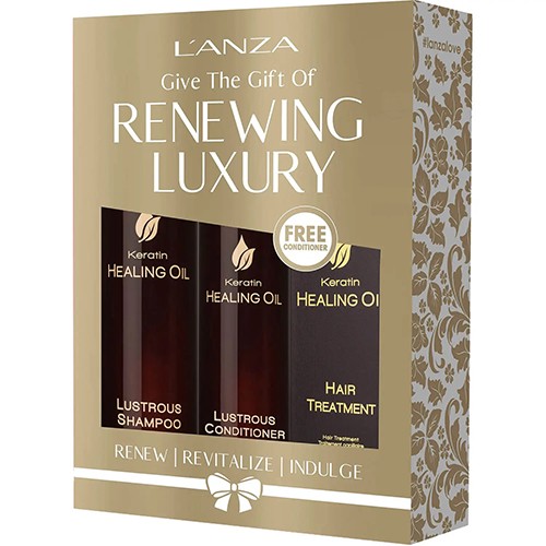 L'Anza Keratin Healing Oil Holiday Trio Box