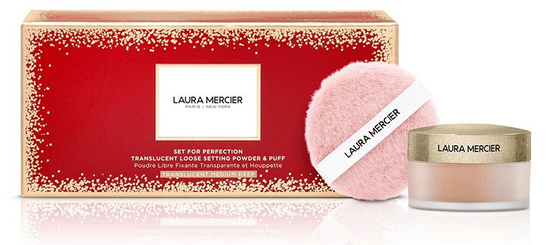 Laura Mercier Set For Perfection Translucent Loose Setting Powder & Puff Set Medium Deep